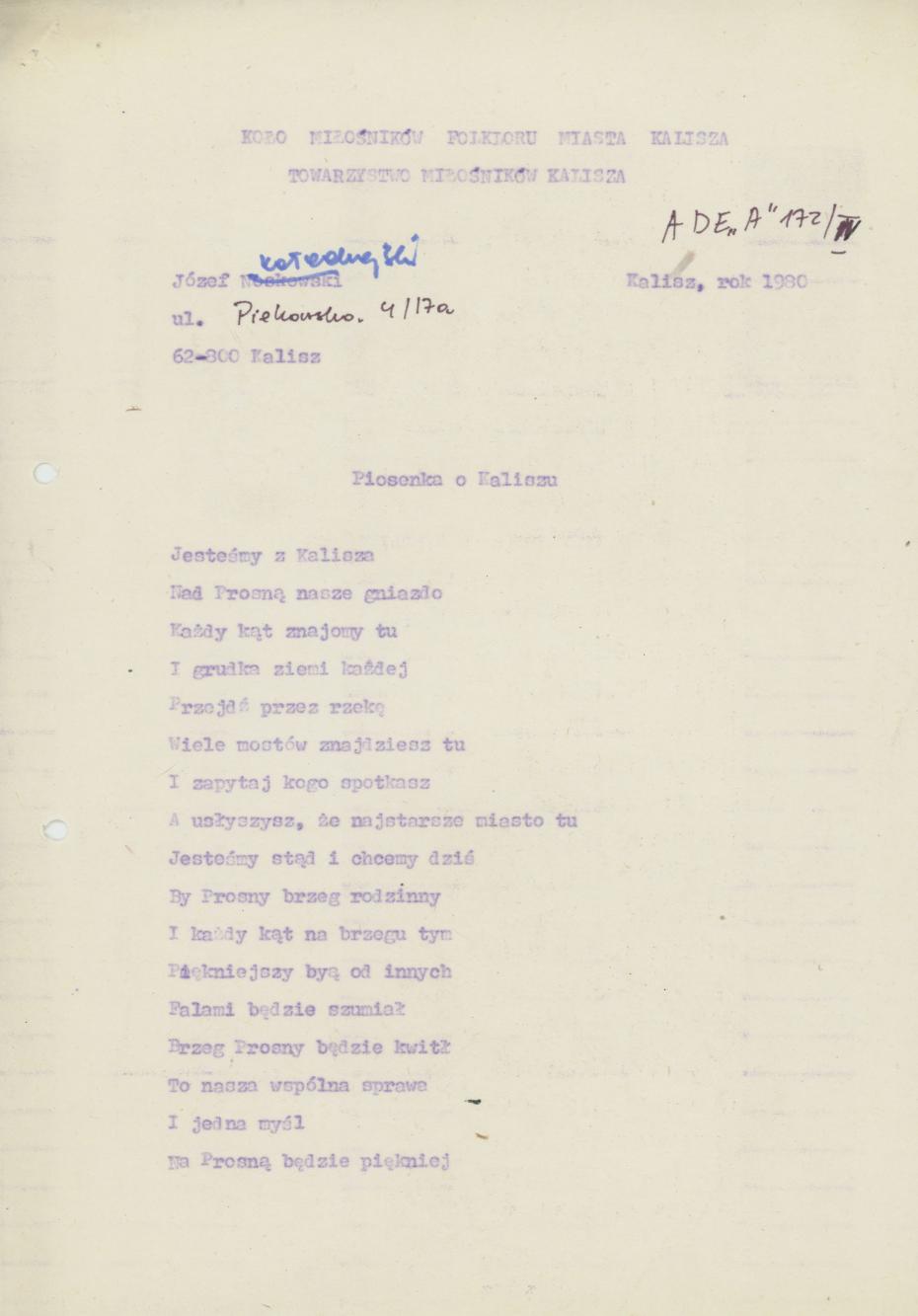 Piosenka o Kaliszu