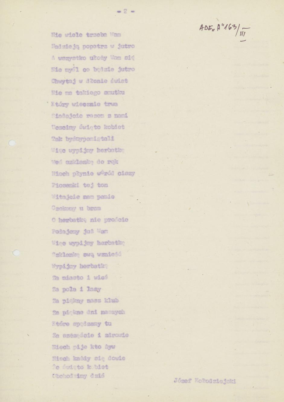 Piosenka na Dzień Kobiet