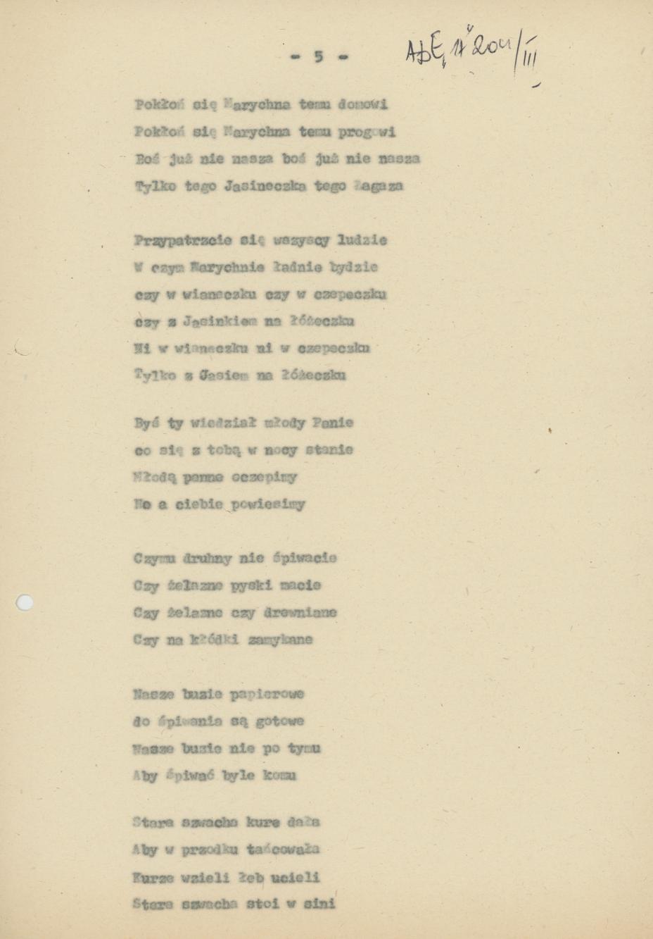 Przyśpiewki i zwyczaje weselne