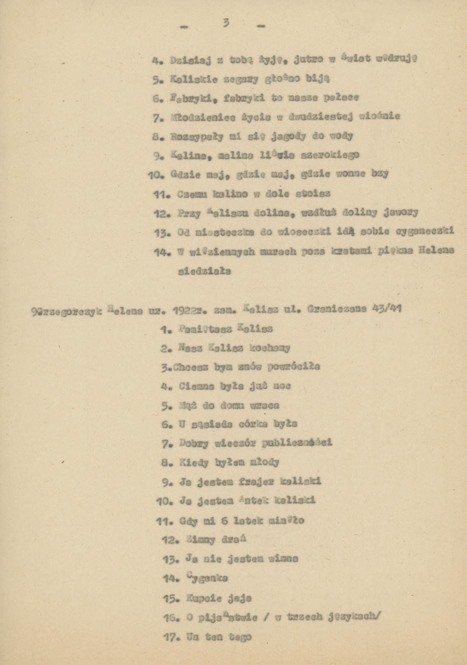 Wykaz uczestników Konkursu folklorystycznego miasta Kalisza 1976/77, cz. 2