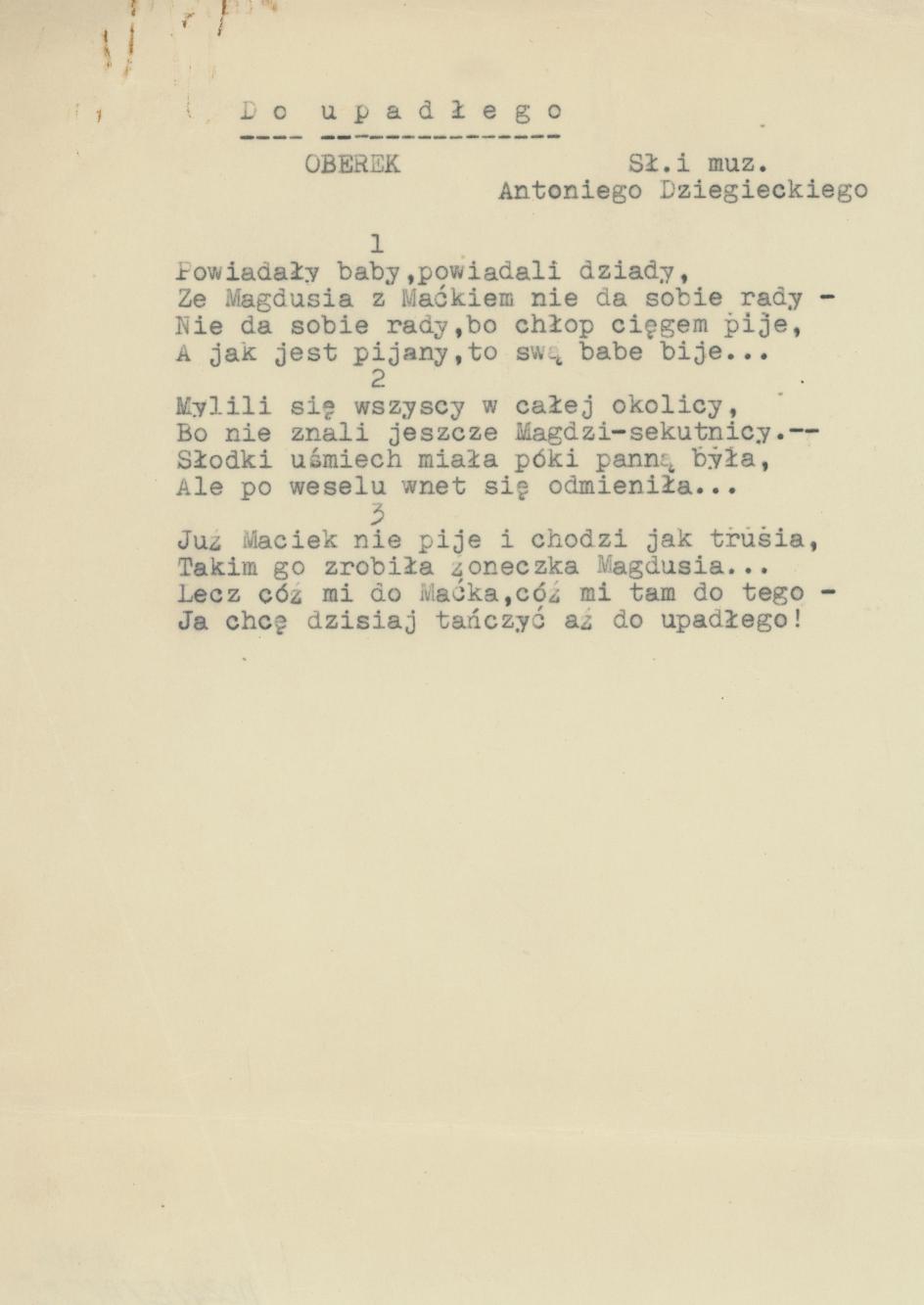 Powrót z wesela - oberek