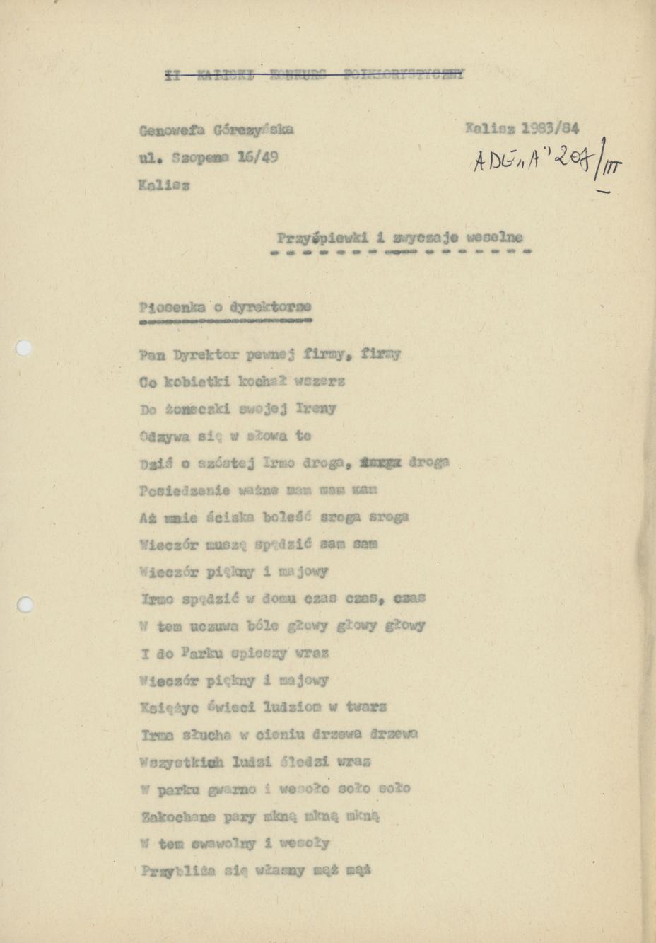 Przyśpiewki i zwyczaje weselne