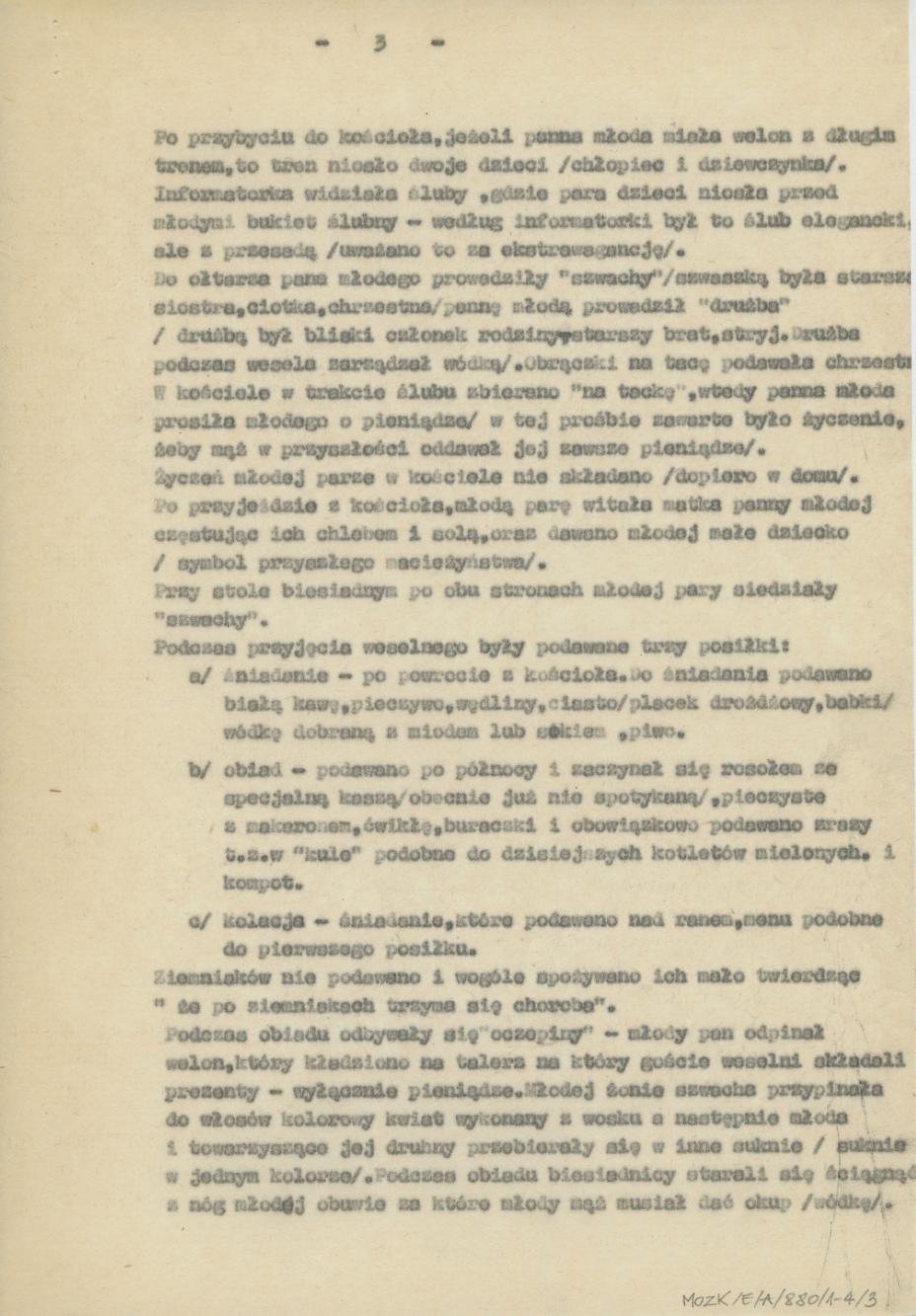 Zwyczaje rodzinne i towarzyskie - wesele