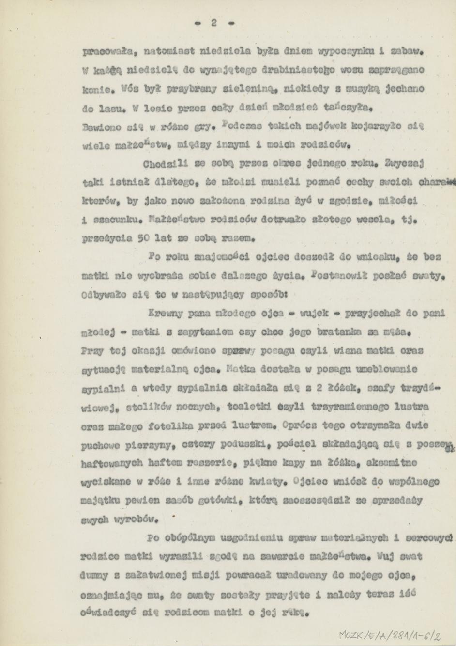 Jak się pobierali moi rodzice (początek XX wieku)