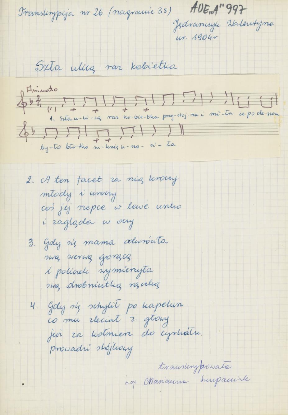 Szła ulicą raz kobietka