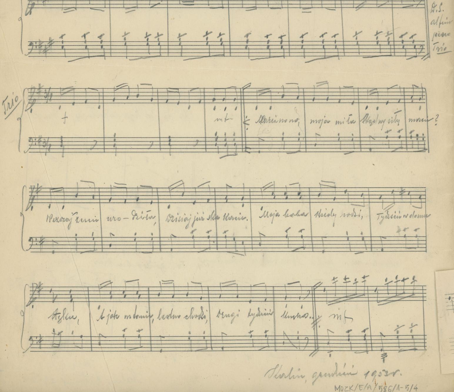 Z jednej strony jest leszczyna - piosenka ludowa