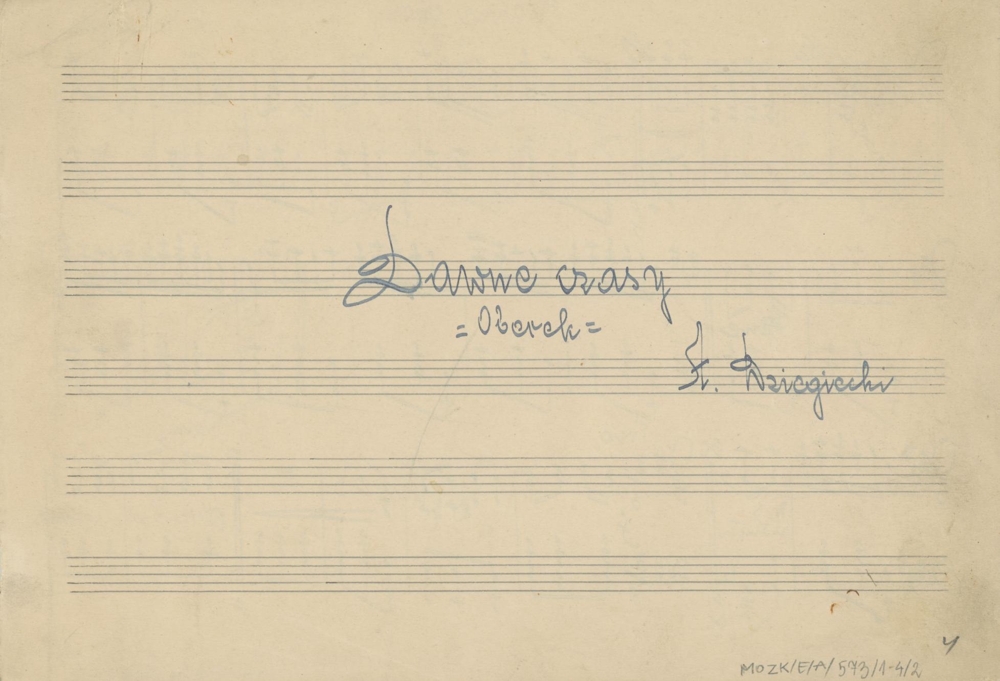 Dawne czasy - oberek