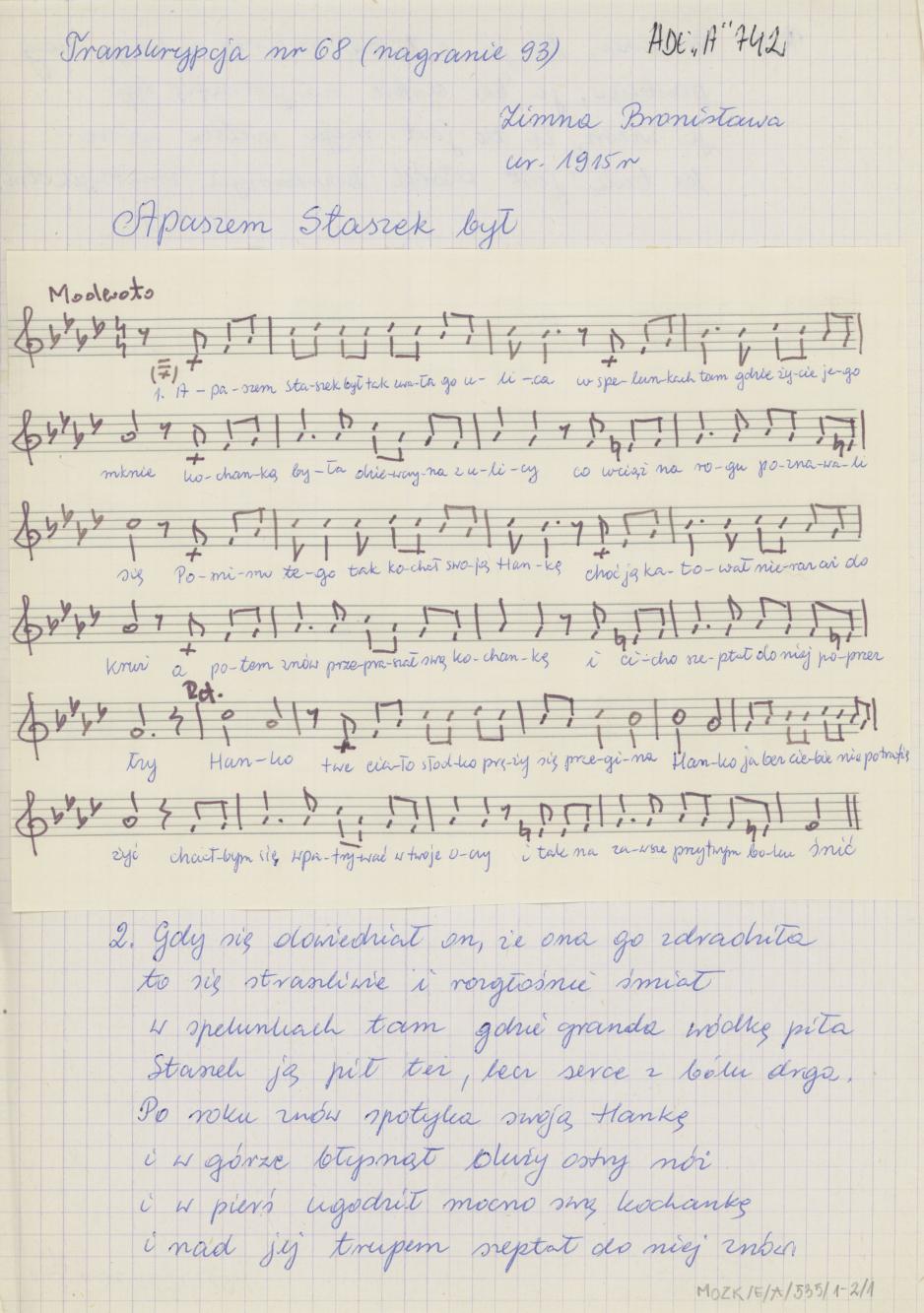 Apaszem Staszek był