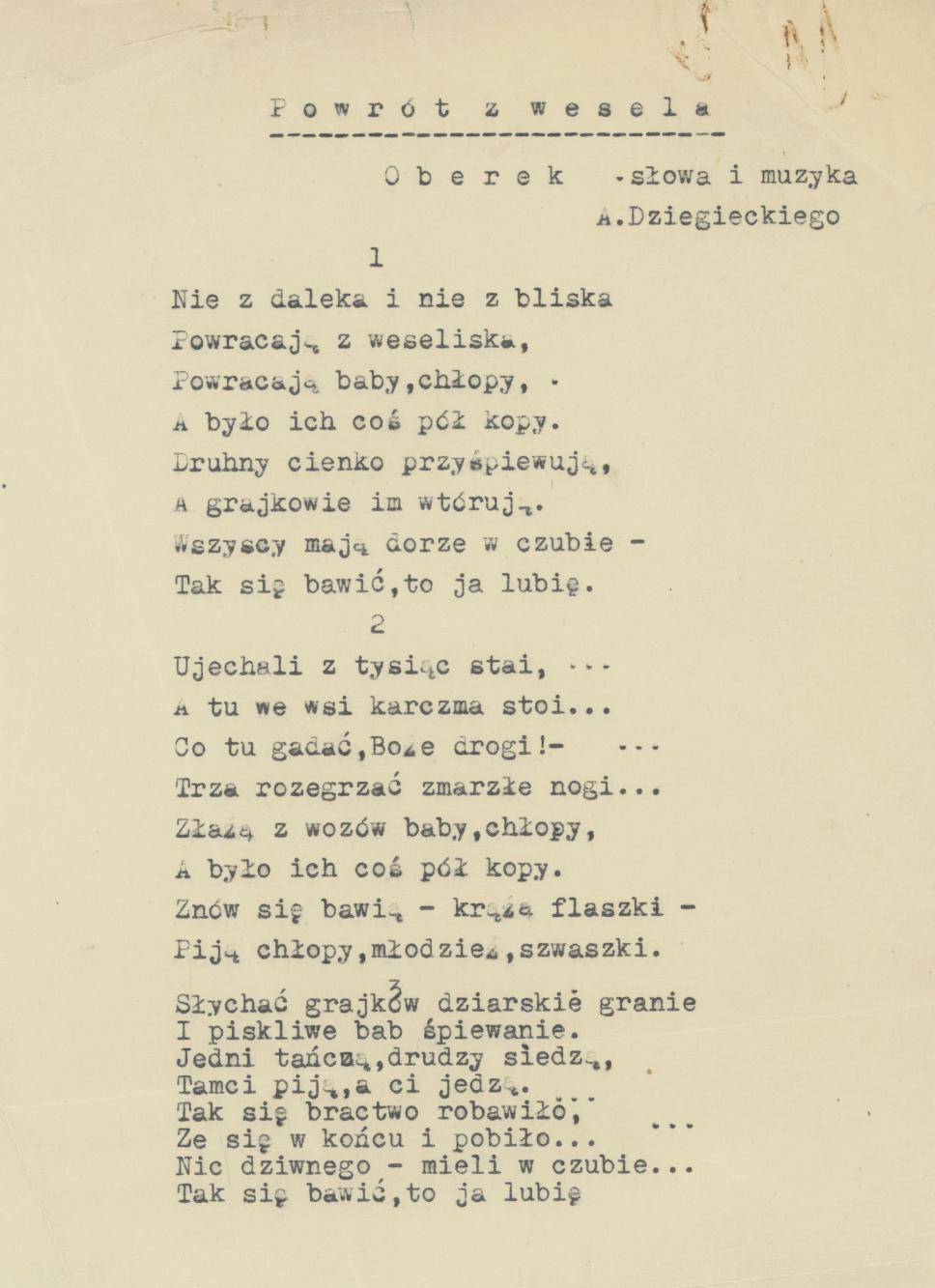 Powrót z wesela - oberek