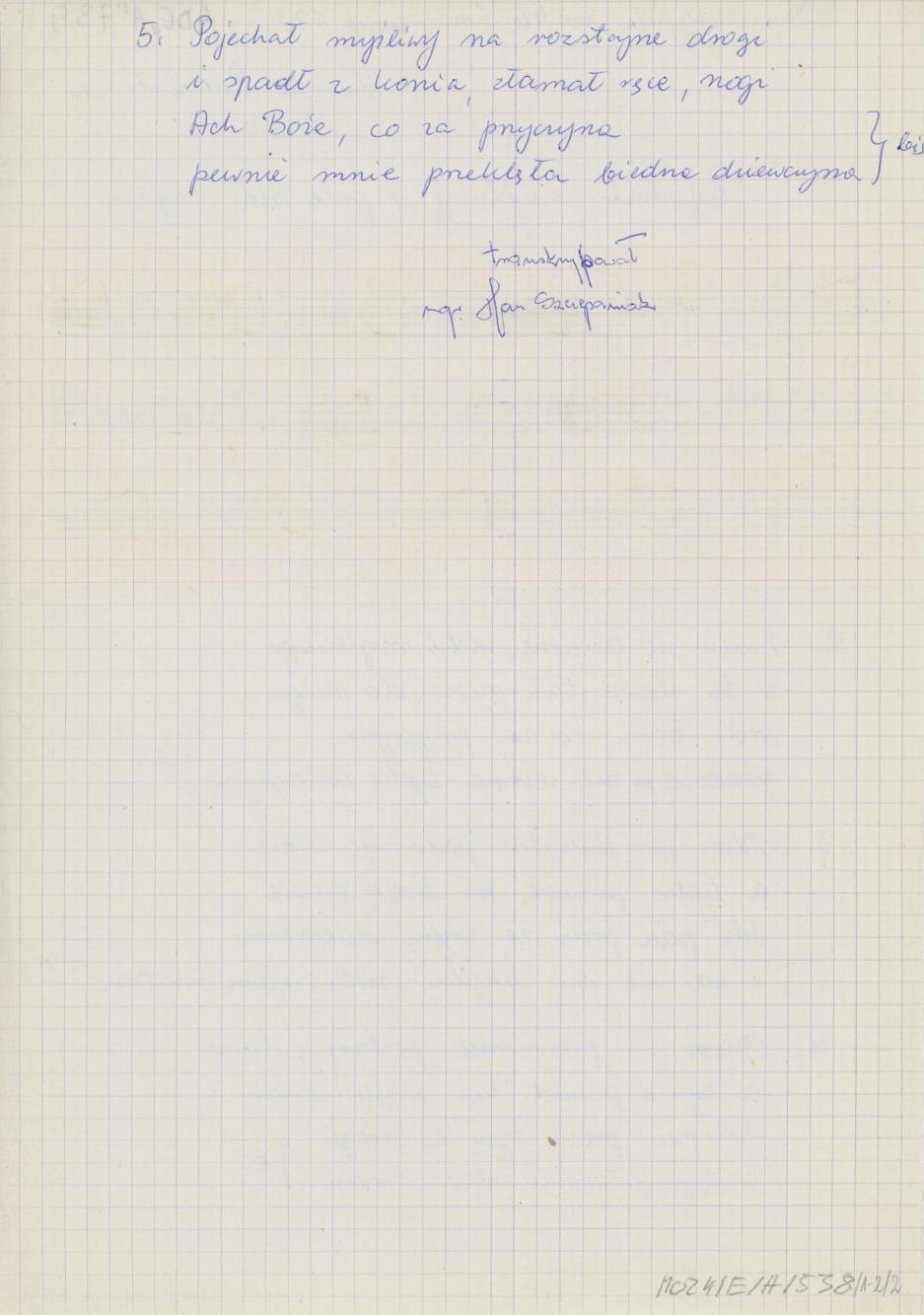 Pojechał myśliwy w pole na zające