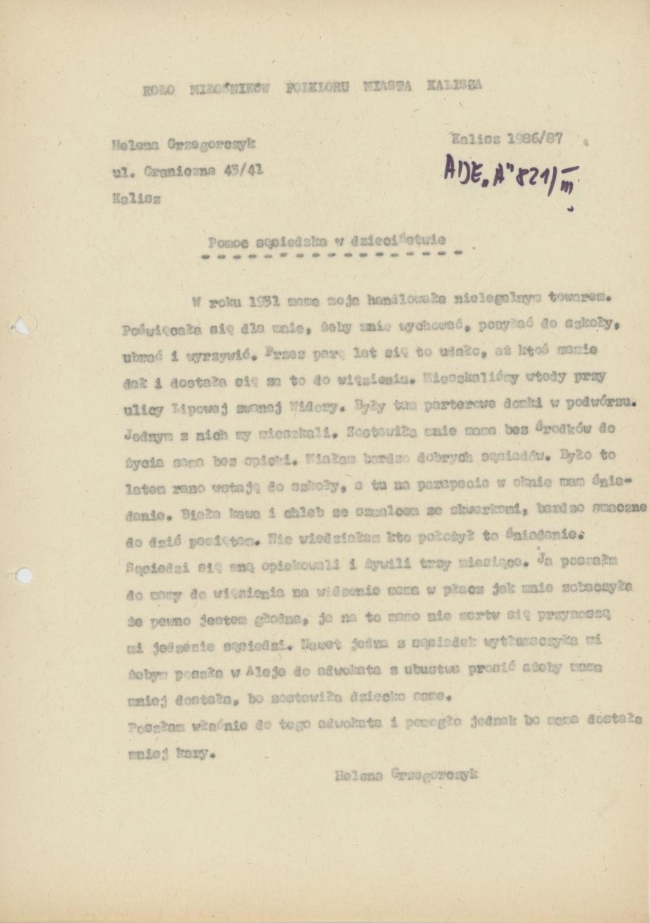 Pomoc sąsiedzka w dzieciństwie