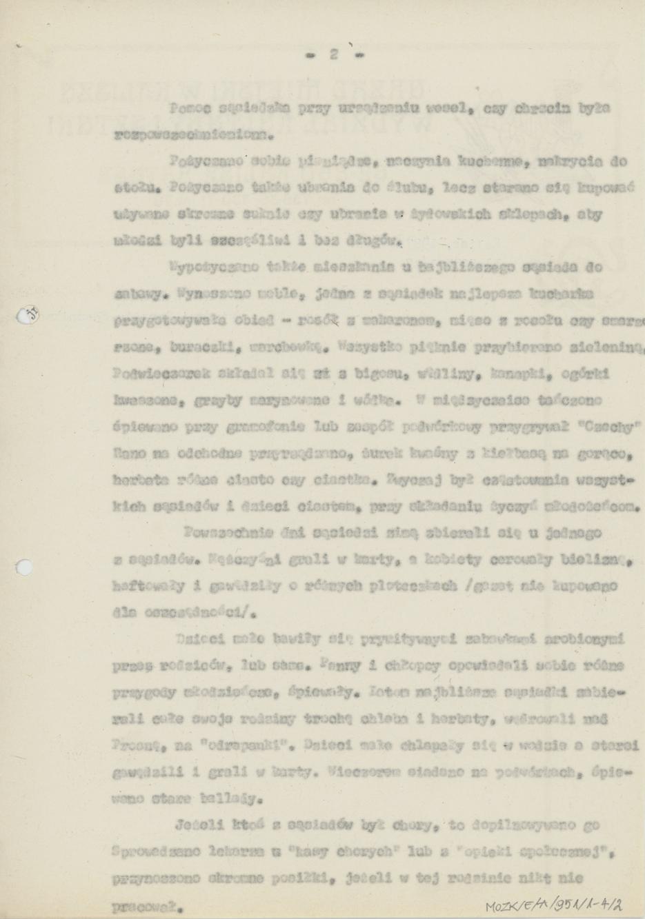 Współżycie sąsiedzkie - lata 1920-30