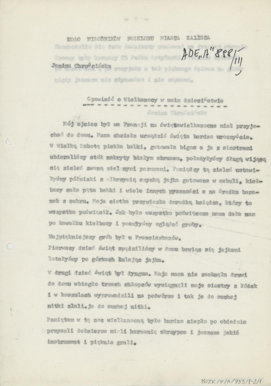 Opowieść o Wielkanocy w moim dzieciństwie