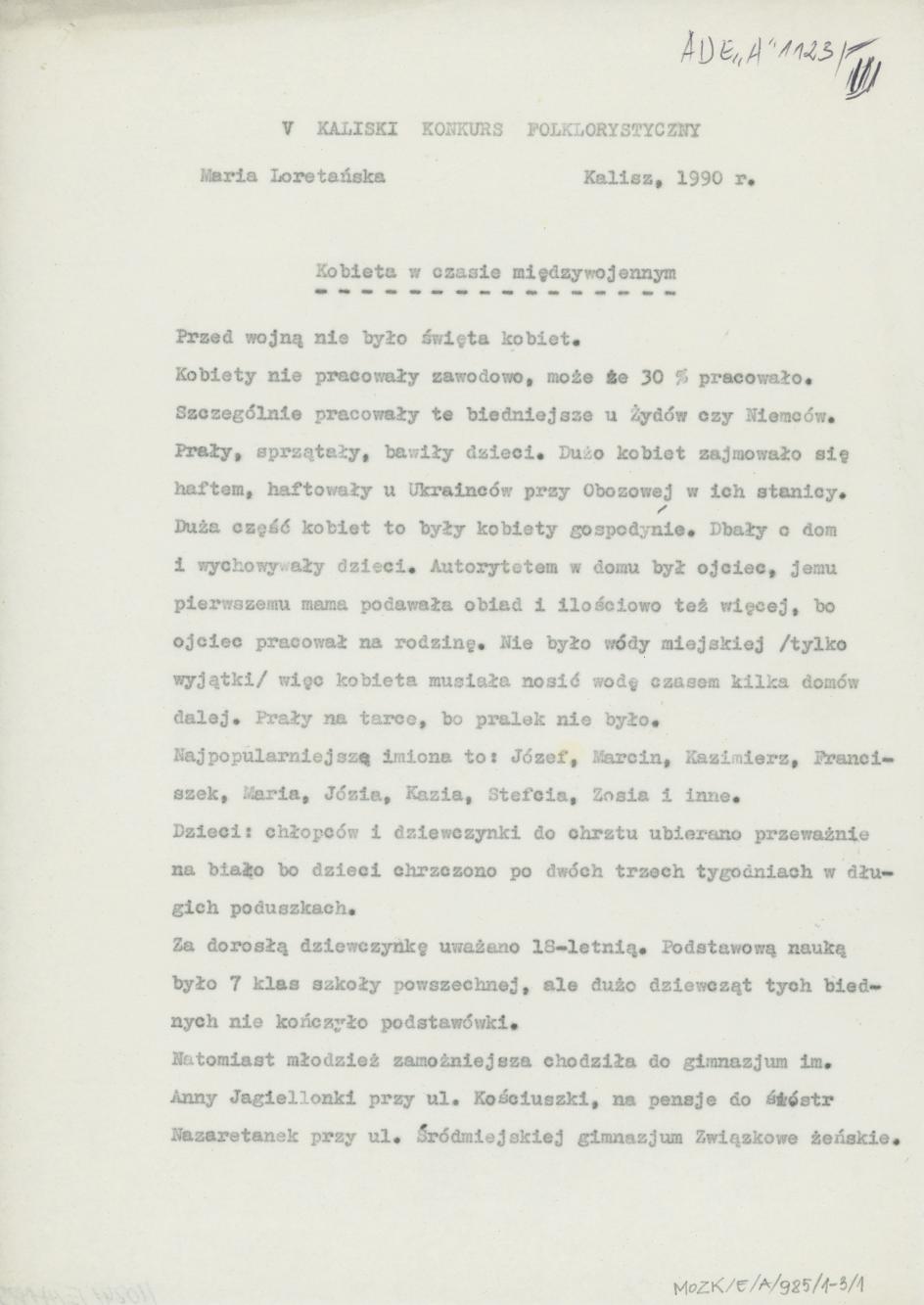 Kobieta w czasie międzywojennym