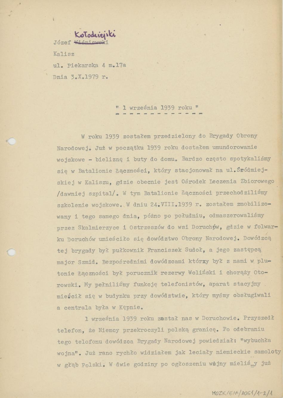 1 września 1939 roku