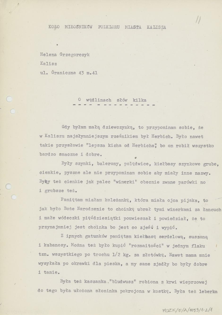 O wędlinach słów kilka