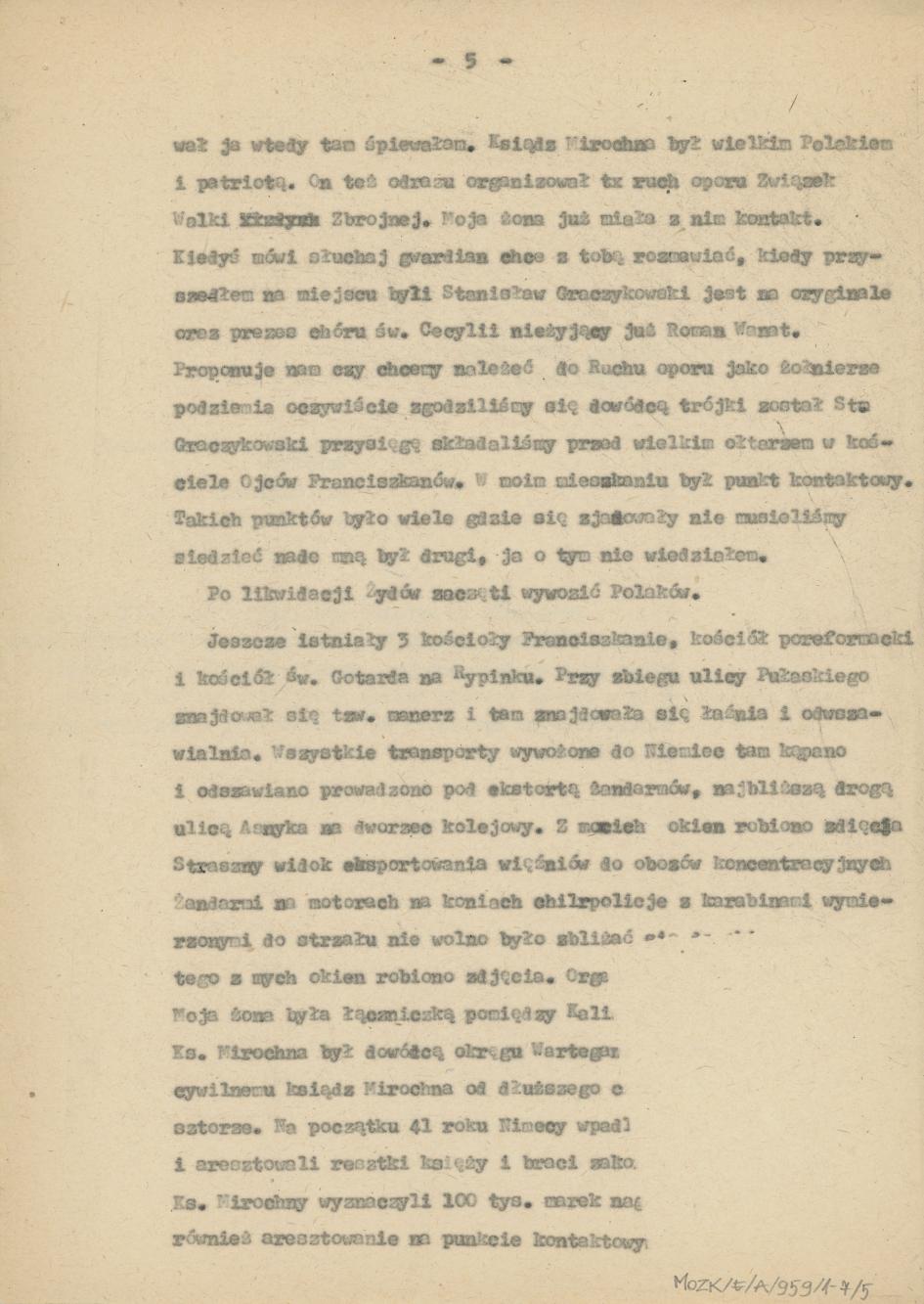 Chóry kaliskie w czasie okupacji