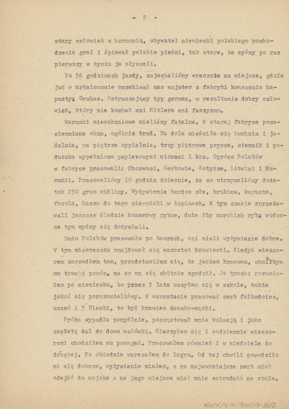 Wspomnienia z przymusowych robót w Niemczech, cz. 1