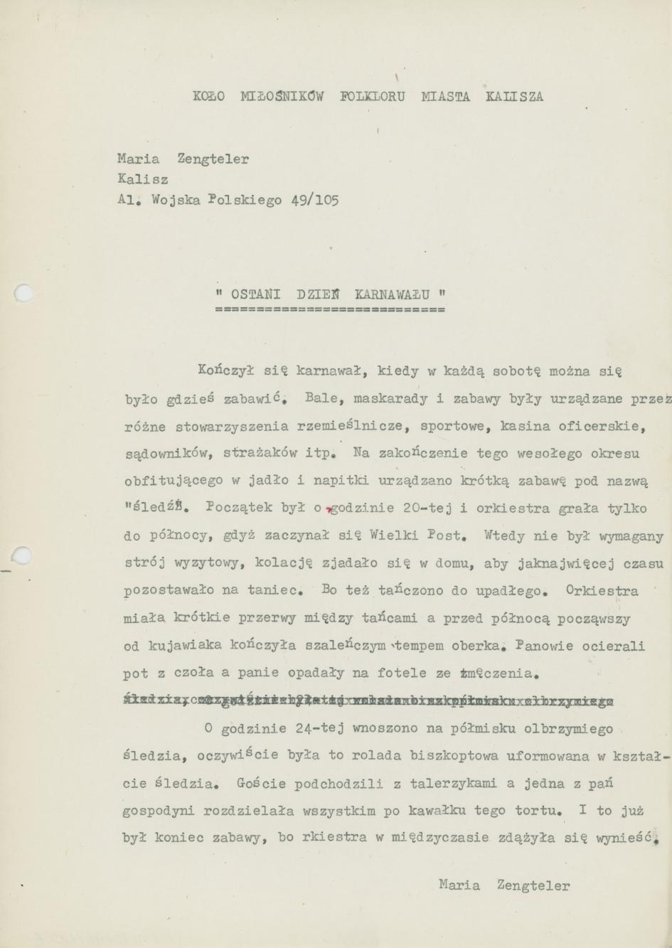 Ostatni dzień karnawału