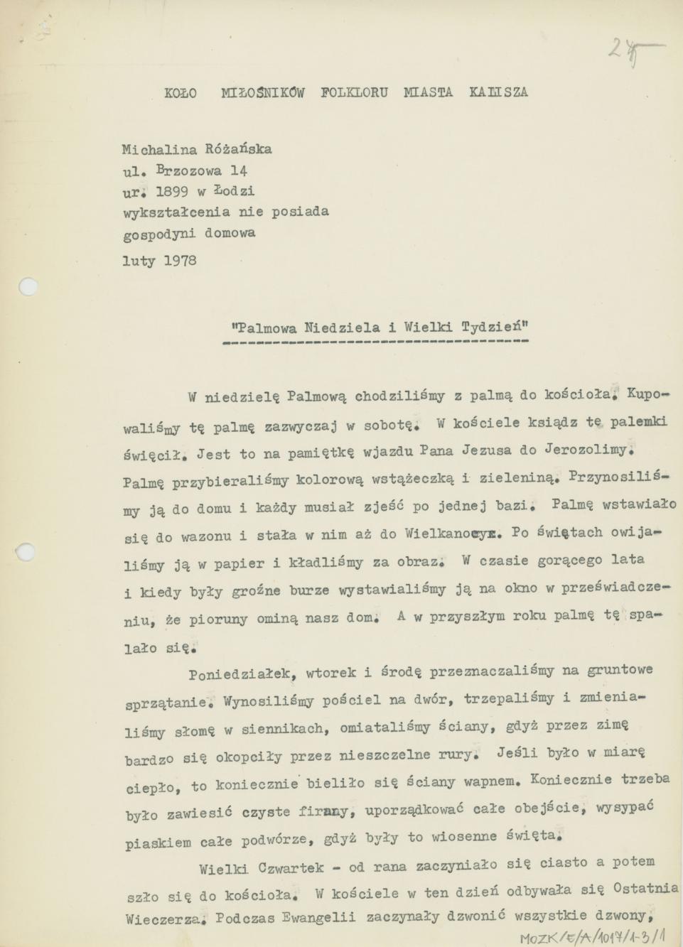 Palmowa Niedziela i Wielki Tydzień