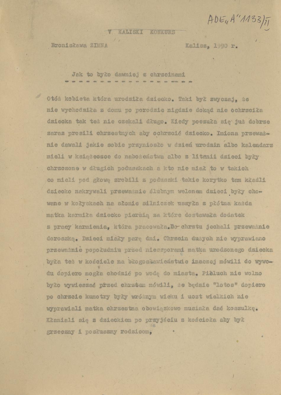 Jak to było dawniej z chrzcinami