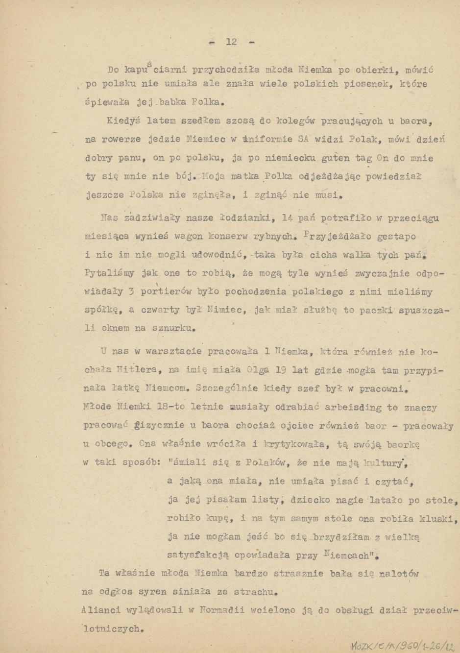 Wspomnienia z przymusowych robót w Niemczech, cz. 1