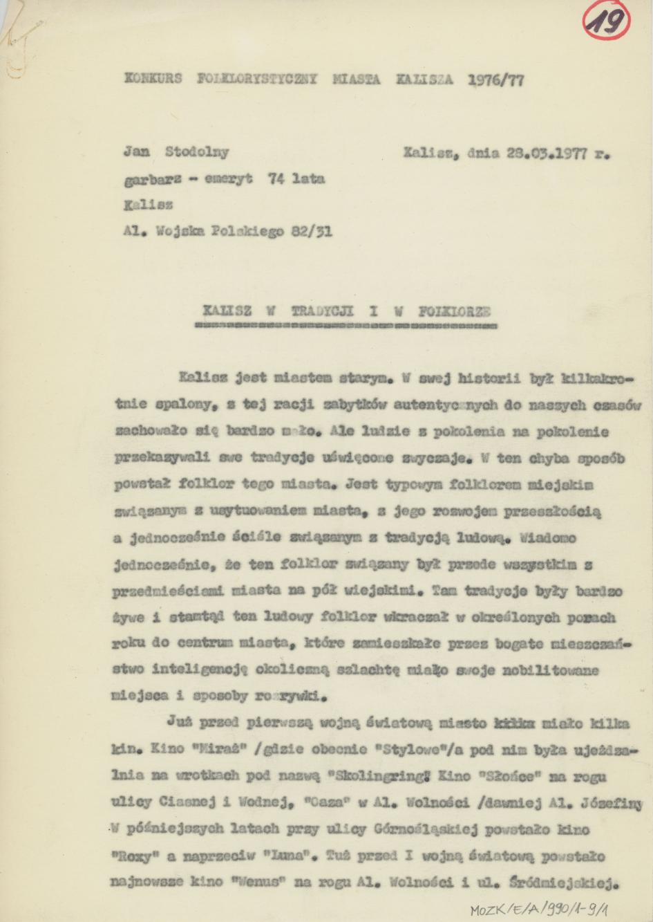 Kalisz w tradycji i w folklorze