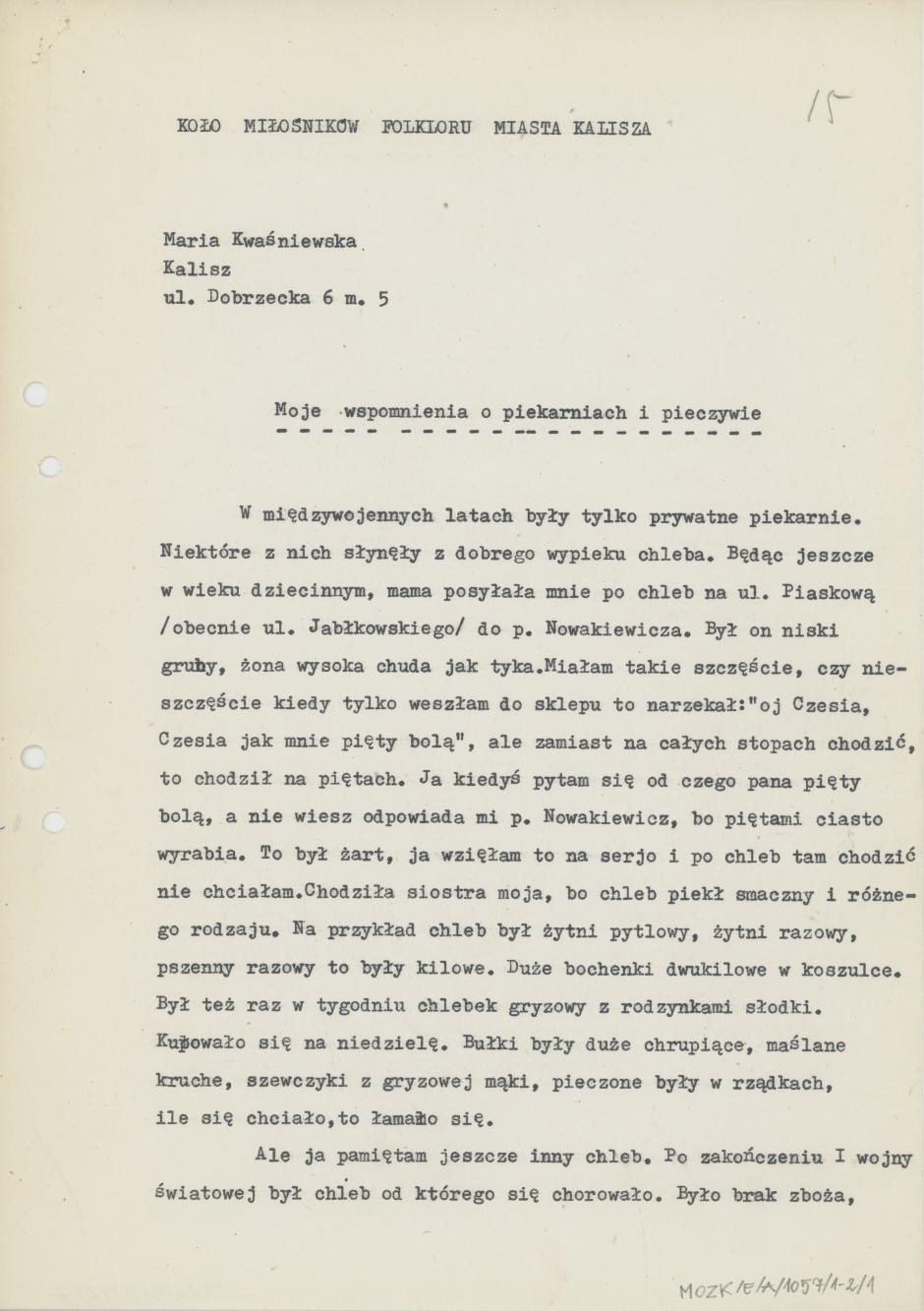 Moje wspomnienia o piekarniach i pieczywie