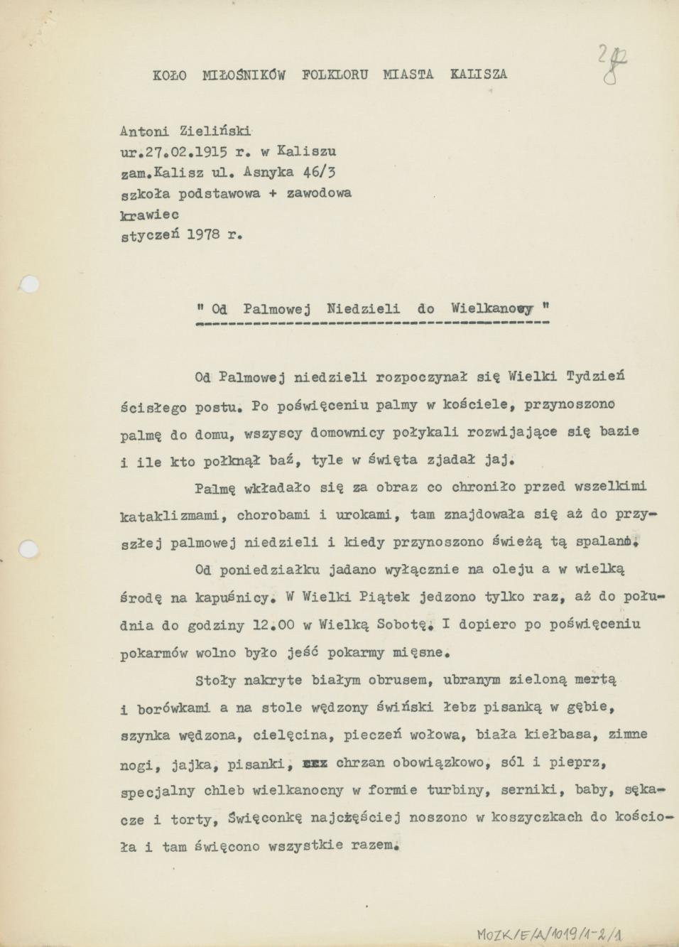 Od Palmowej Niedzieli do Wielkanocy