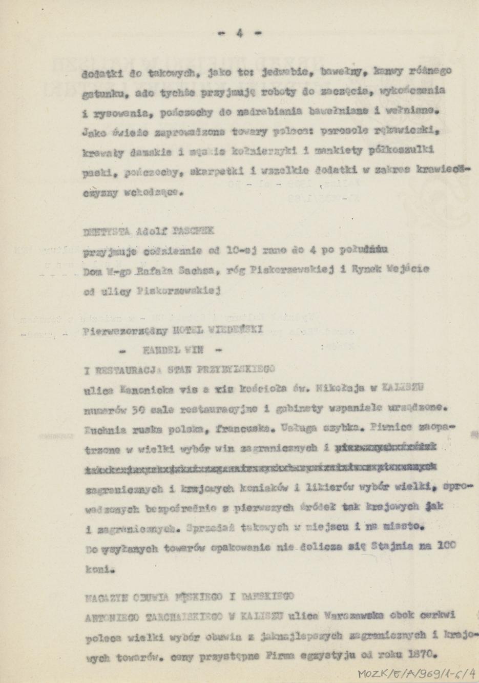 Ogłoszenia kaliskie