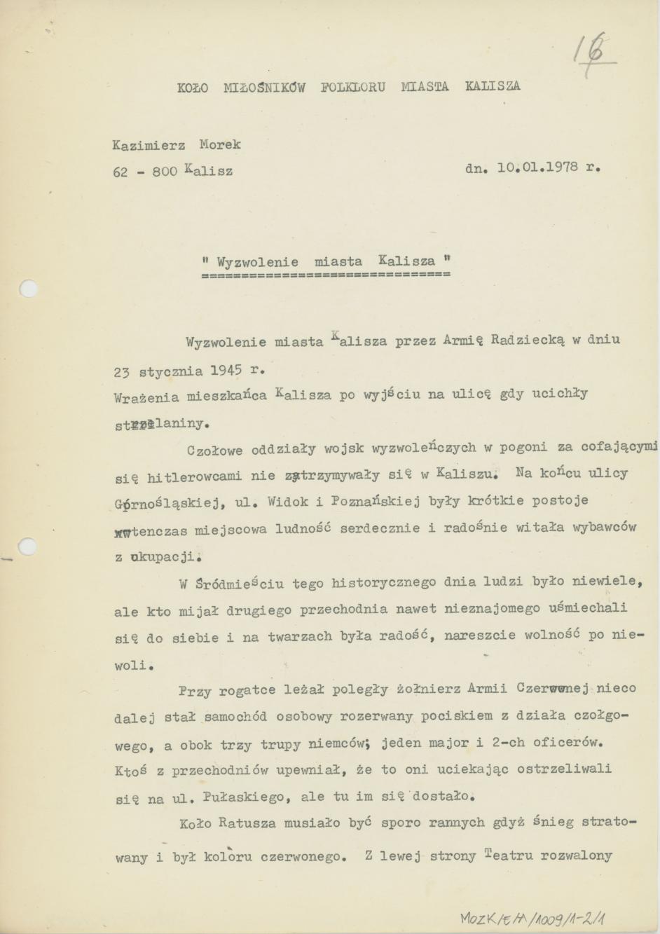 Wyzwolenie miasta Kalisza