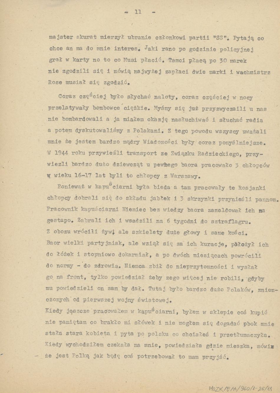 Wspomnienia z przymusowych robót w Niemczech, cz. 1