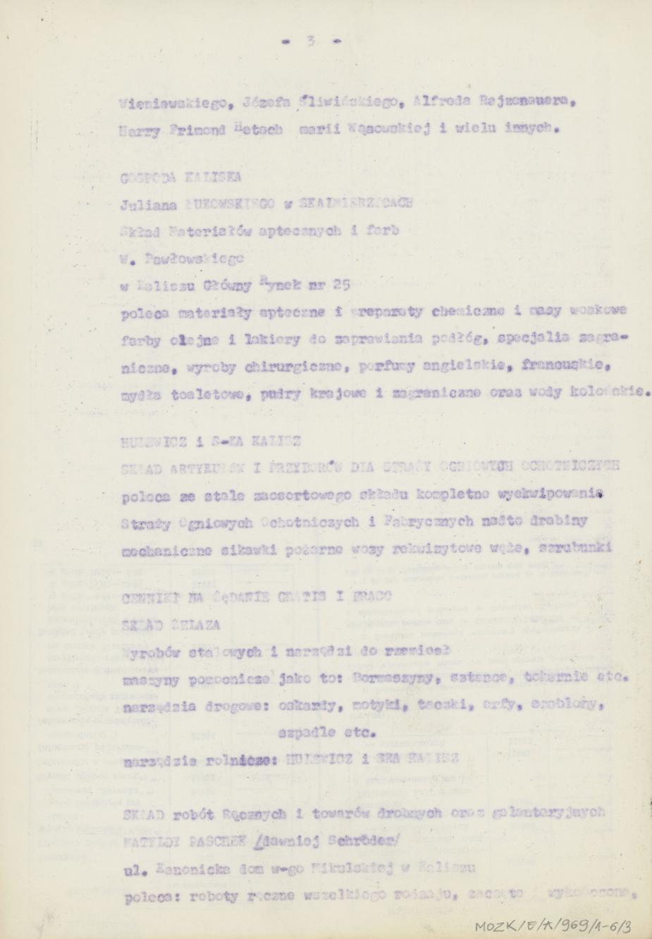 Ogłoszenia kaliskie