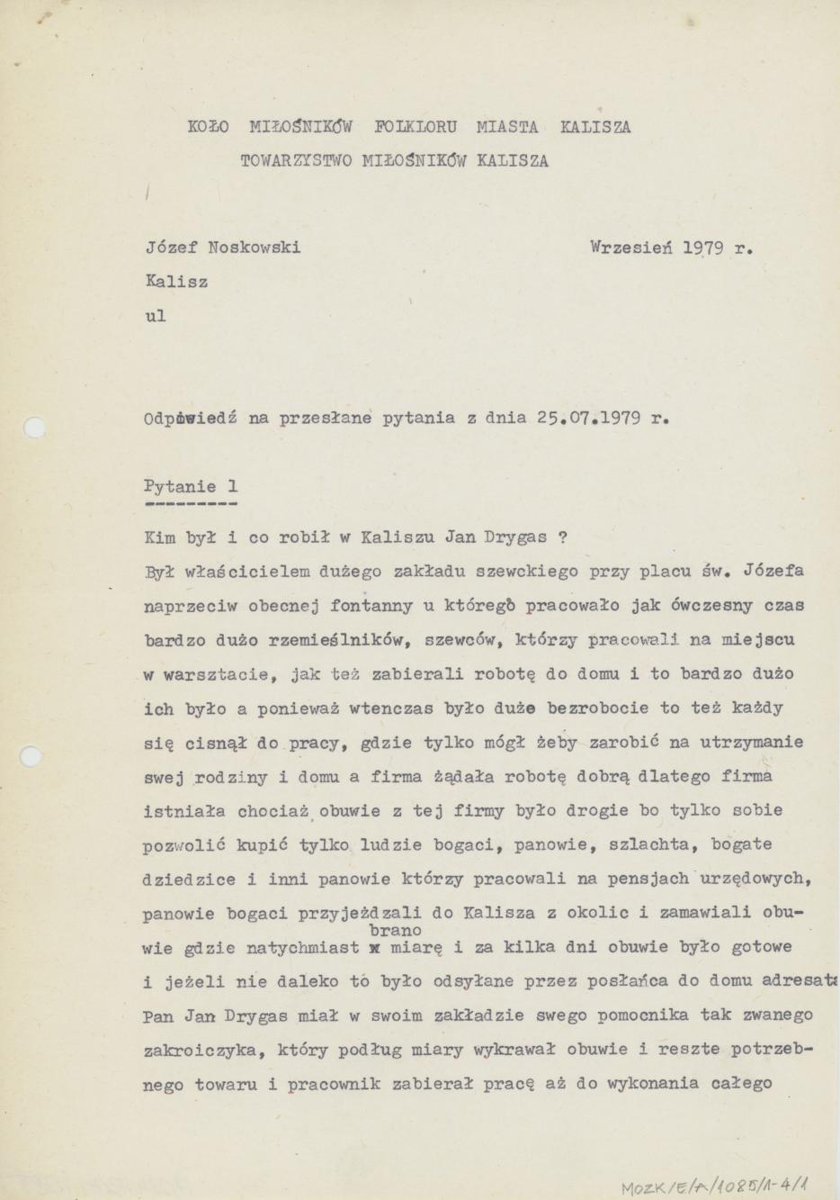 Kim był i co robił w Kaliszu Jan Drygas