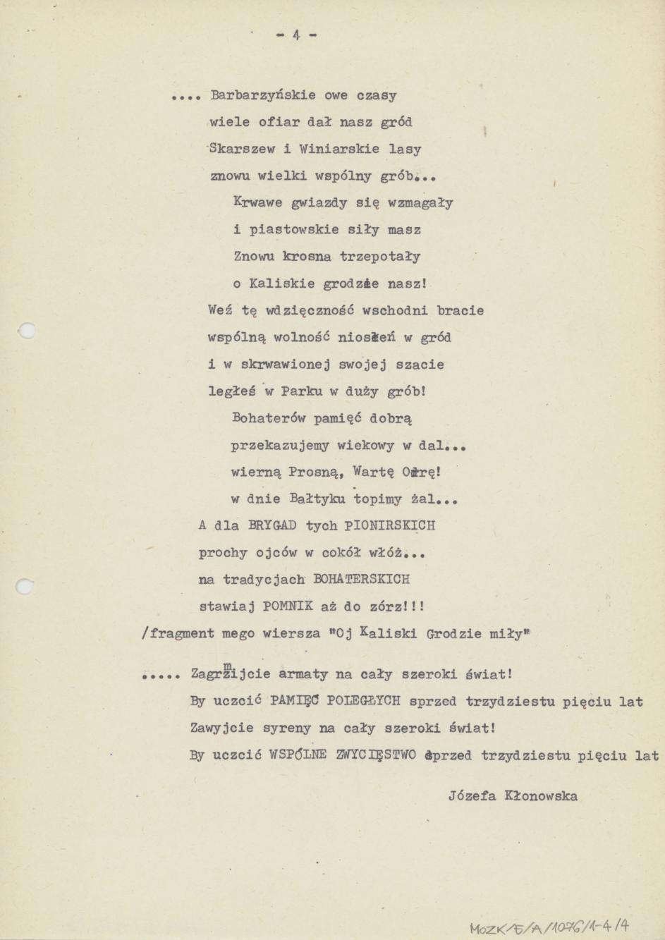 Dzień wyzwolenia miasta Kalisza 23 stycznia 1945