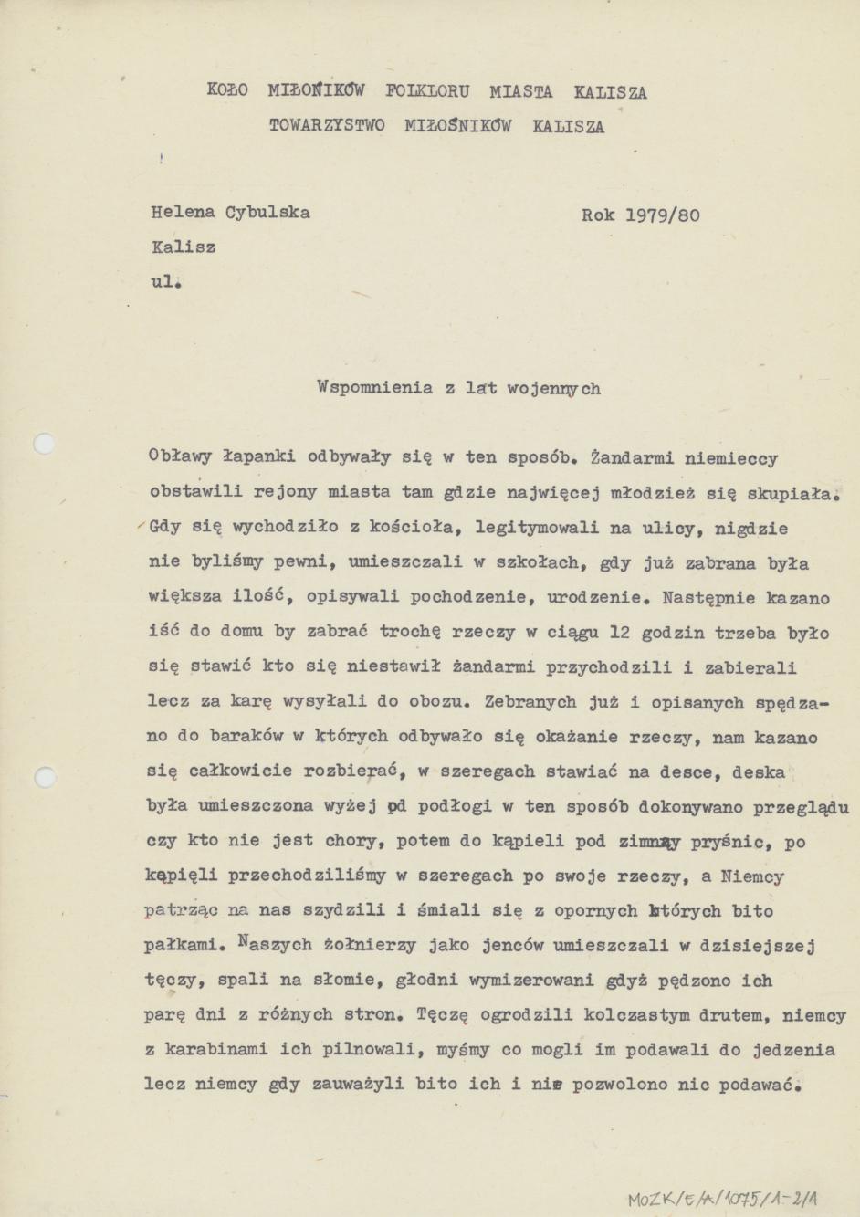 Wspomnienia z lat wojennych