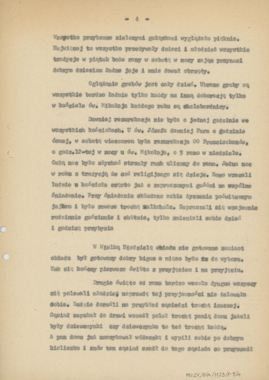 Przygotowania do świąt wielkanocnych przed trzydziestym dziewiątym rokiem