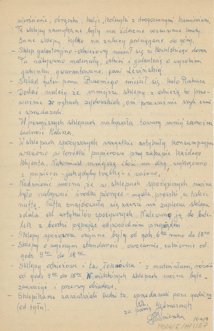 Sklepy kaliskie przed II wojną światową