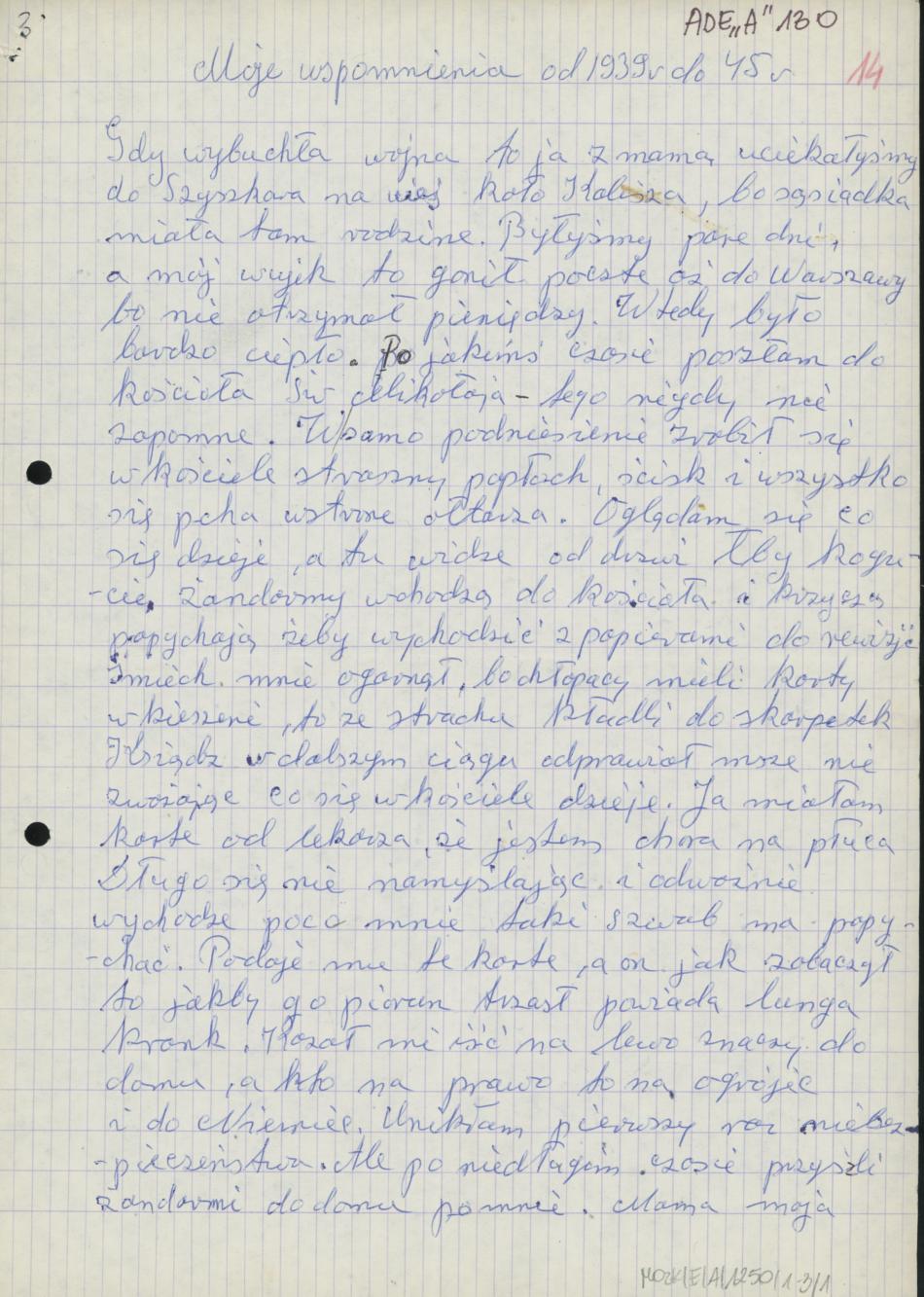 Moje wspomnienia od 1939 do 1945 roku