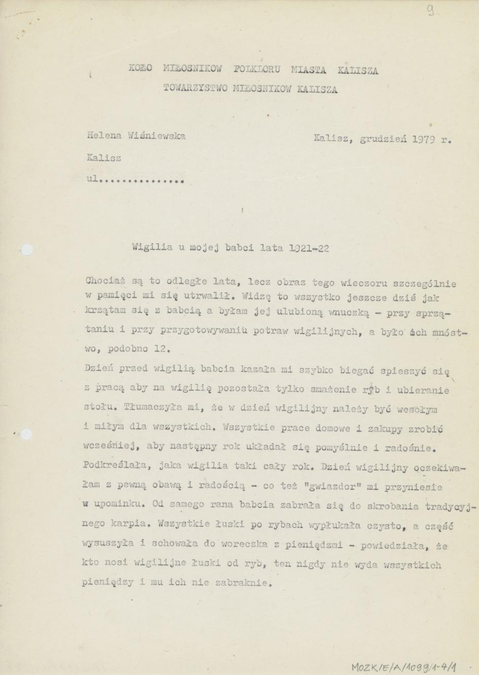 Wigilia u mojej babci lata 1921-22