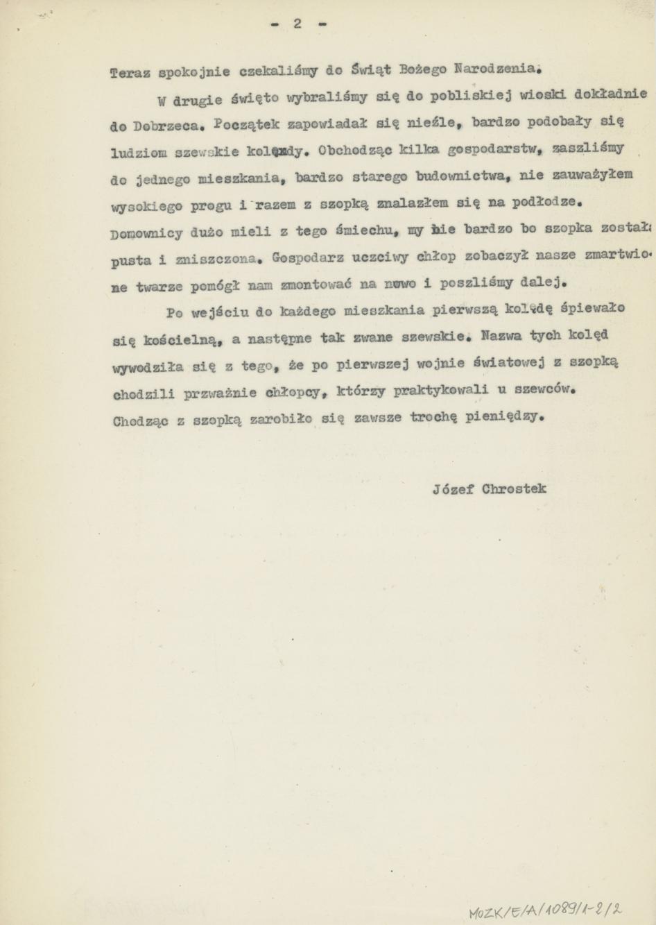 Opis tradycyjnej szopki z 1920-1930 r.