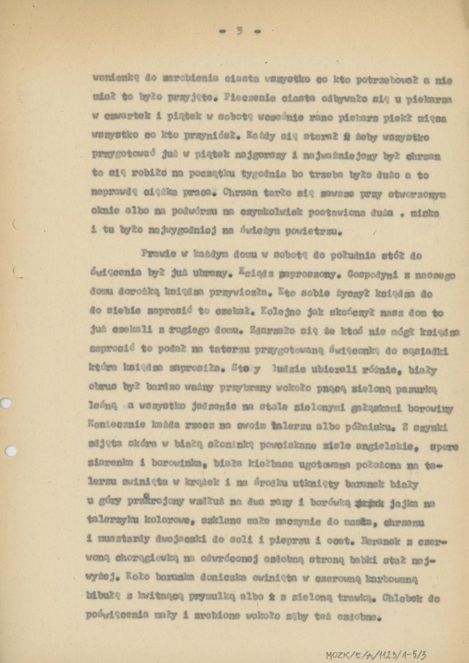 Przygotowania do świąt wielkanocnych przed trzydziestym dziewiątym rokiem