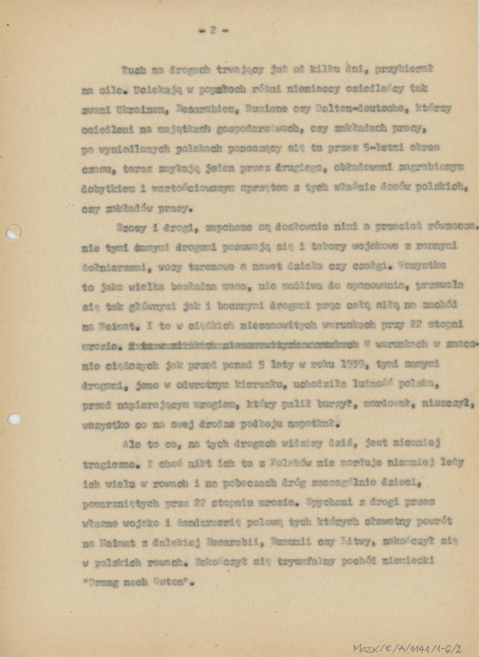 Wspomnienie z wyzwolenia Miasta Kalisza w r. 1945