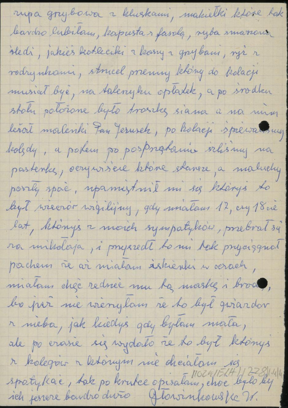 Wigilia u mej mamy z młodych lat