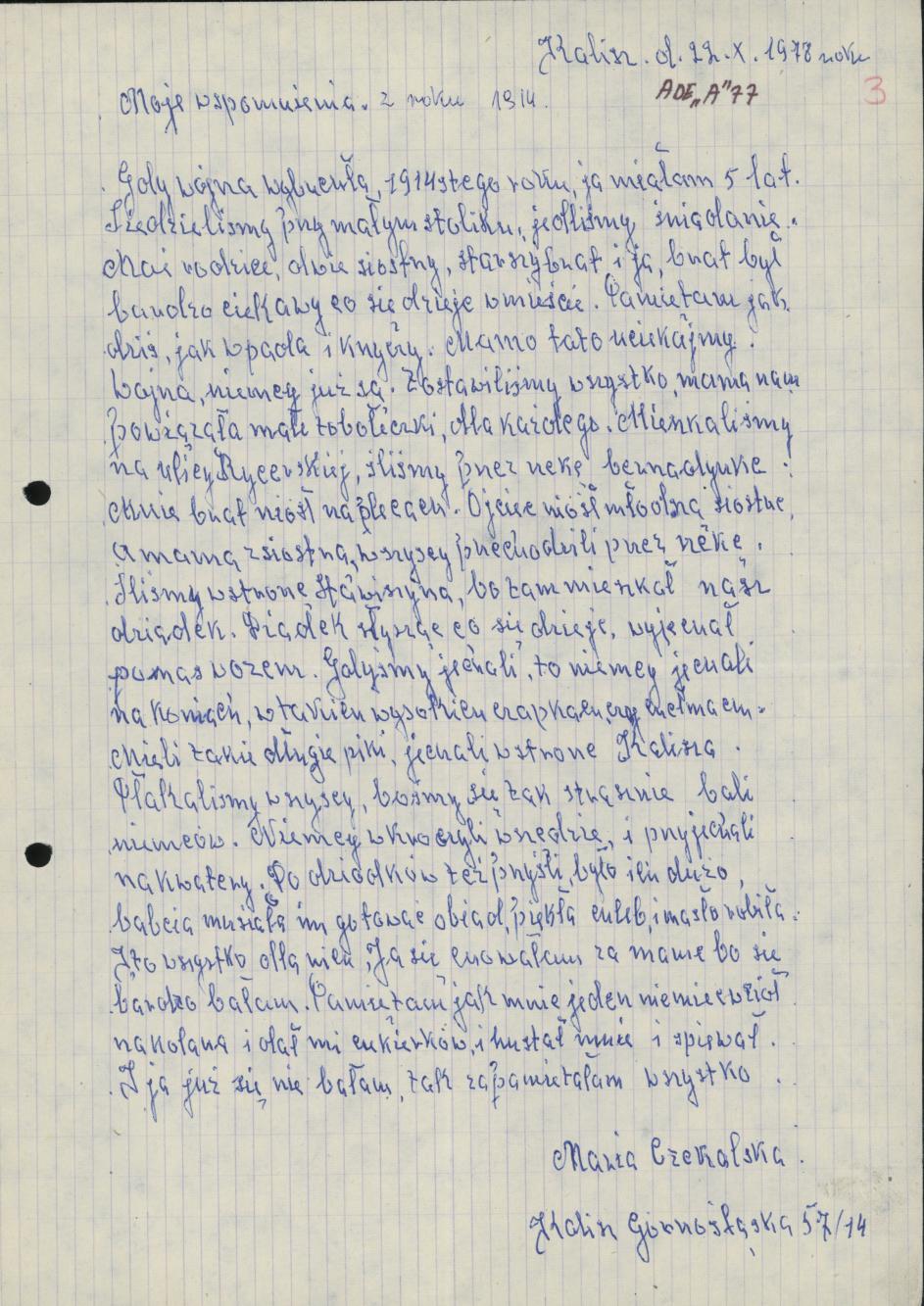 Moje wspomnienia z roku 1914