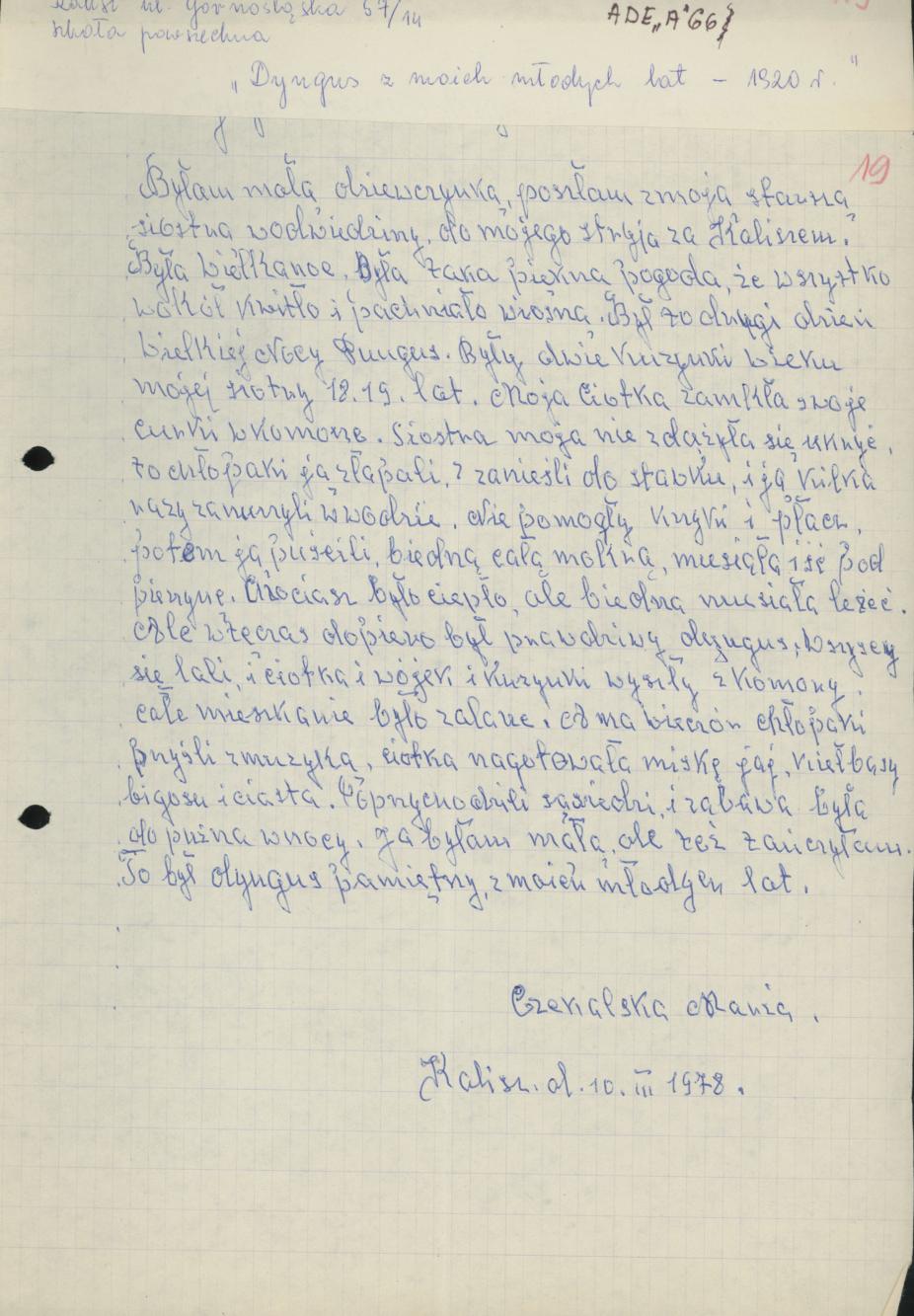 Dyngus z moich młodych lat - 1920 r.