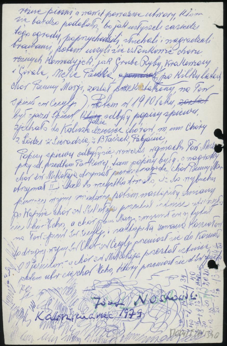 Opisy Towarzystw Śpiewaczych i Muzycznych w Kaliszu