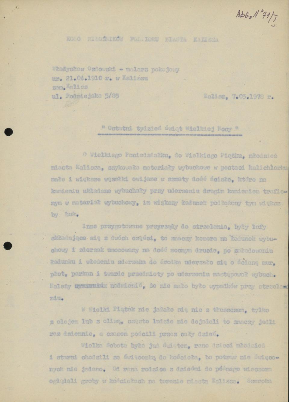 Ostatni tydzień Świąt Wielkiej Nocy