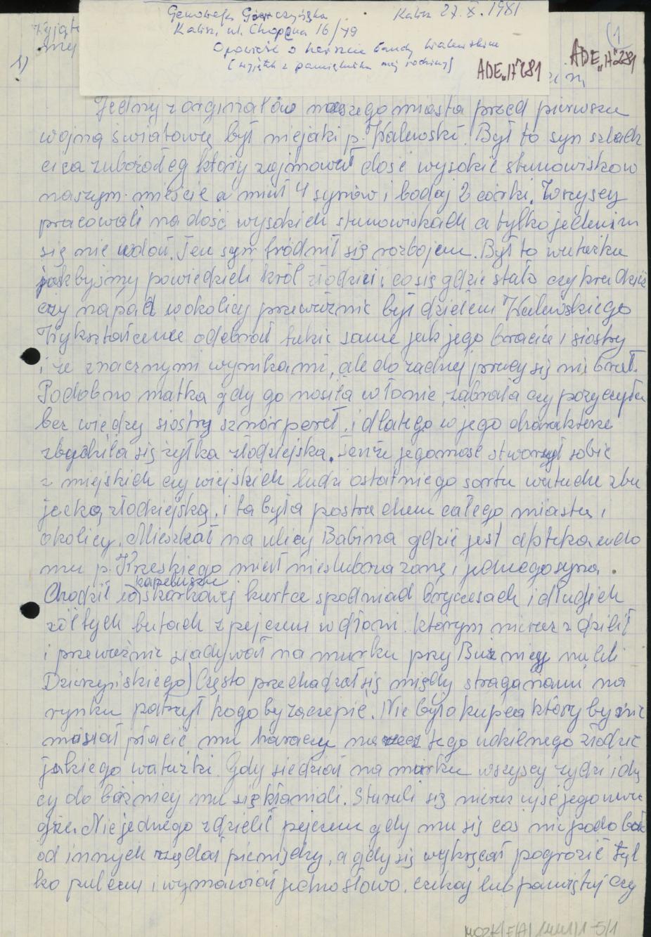 Opowieść o herszcie bandy Walewskim