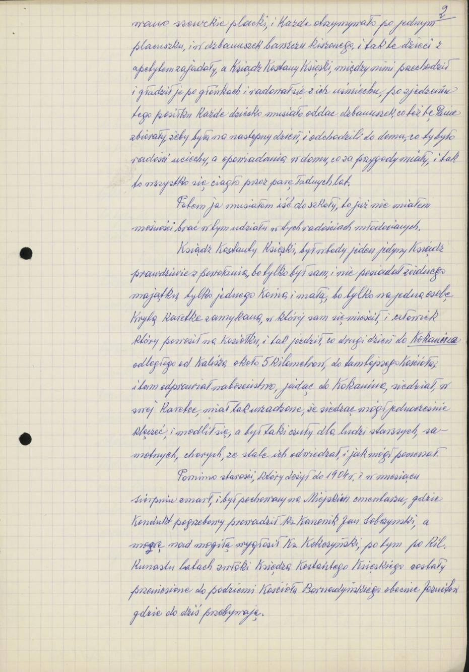 Opisy przeżycia księdza Konstantego Księskiego